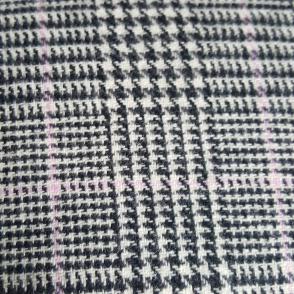 NWT, Boutique wool blend plaid and lilac pillow